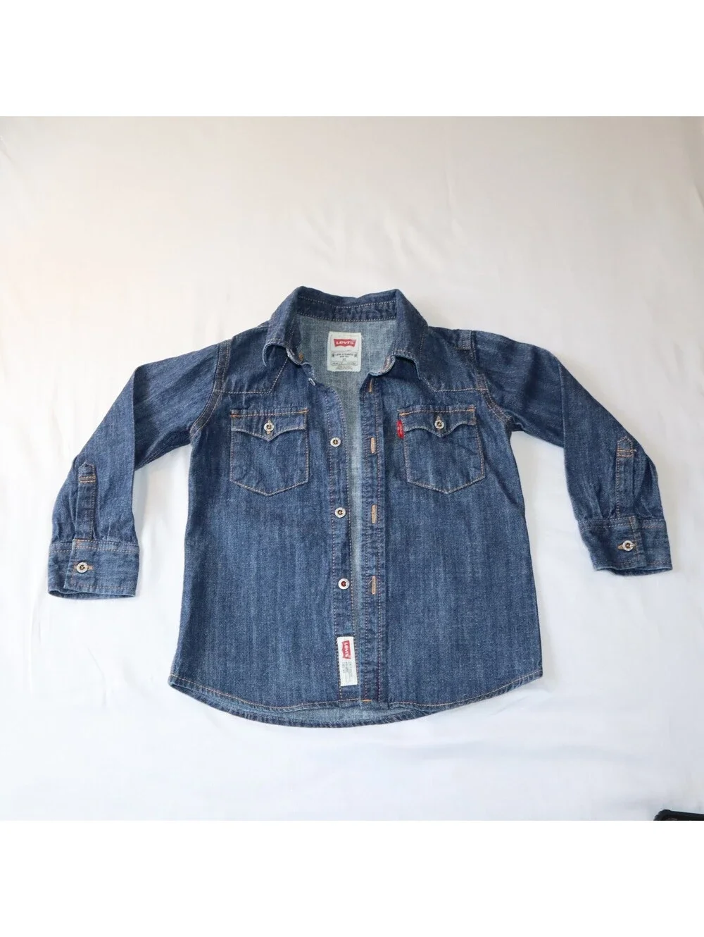 Levis Boys Denim Shirt Size 3T Blue